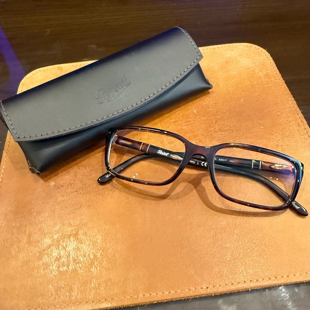 Persol Tortoise Eyeglasses / Sunglasses with Case (unisex)